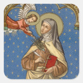 St. Teresa von Avila (SAU 28) Quadratischer Aufkleber (Vorderseite)