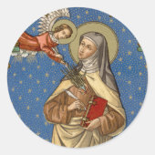 St. Teresa von Avila (SAU 28) Runder Aufkleber (Vorderseite)