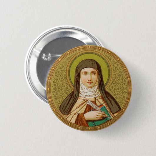 St. Teresa von Avila (SNV 27) Runde Button (Vorne & Hinten)