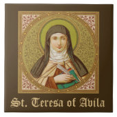 St. Teresa von Avila (SNV 27) (Square Image) Fliese (Vorderseite)