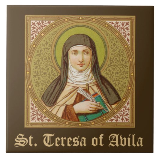 St. Teresa von Avila (SNV 27) (Square Image) Fliese (Vorderseite)