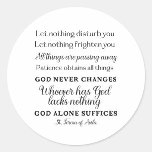 St. Teresa Von Avila Zitat Aufkleber