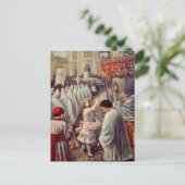 St. Teresa wirft Blume zum gesegneten Sakrament Postkarte (Stehend Vorderseite)