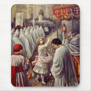 St. Teresa wirft Blumen auf das Allerheiligste Mousepad