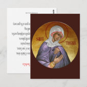 St. Thekla Prayer Card Postkarte (Vorne/Hinten)