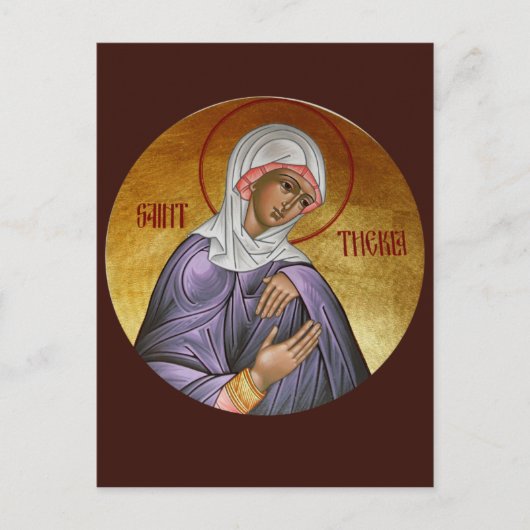 St. Thekla Prayer Card Postkarte (Vorderseite)