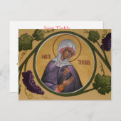 St. Thekla Prayer Card Postkarte (Vorne/Hinten)