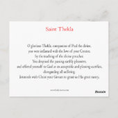 St. Thekla Prayer Card Postkarte (Rückseite)