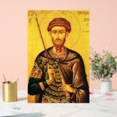 St. Theodore Tiron-Orthodoxe Ikone Acrylschild (Hochzeit)