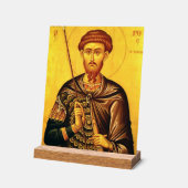 St. Theodore Tiron-Orthodoxe Ikone Acrylschild (Winkel)