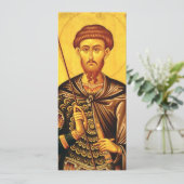 St. Theodore Tiron-Orthodoxe Ikone Einladung (Stehend Vorderseite)