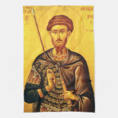 St. Theodore Tiron-Orthodoxe Ikone Geschirrtuch (Vertikal)