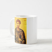St. Theodore Tiron-Orthodoxe Ikone Kaffeetasse (Vorderseite Links)