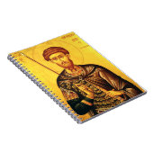 St. Theodore Tiron-Orthodoxe Ikone Notizblock (Rechte Seite)