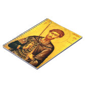 St. Theodore Tiron-Orthodoxe Ikone Notizblock (Linke Seite)