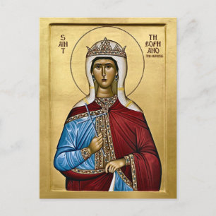 St. Theofano die wundertätige Königin Ikone Postkarte