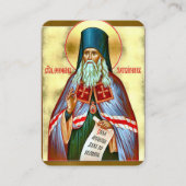 St. Theophan, die orthodoxe Gebetskarte der Reclus Platzkarte (Vorderseite)