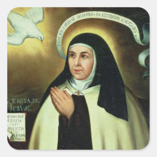 St Theresa von Avila 1570 Quadratischer Aufkleber