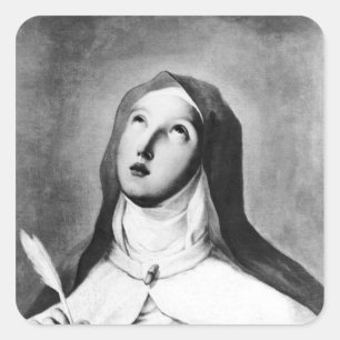 St Theresa von Avila Quadratischer Aufkleber