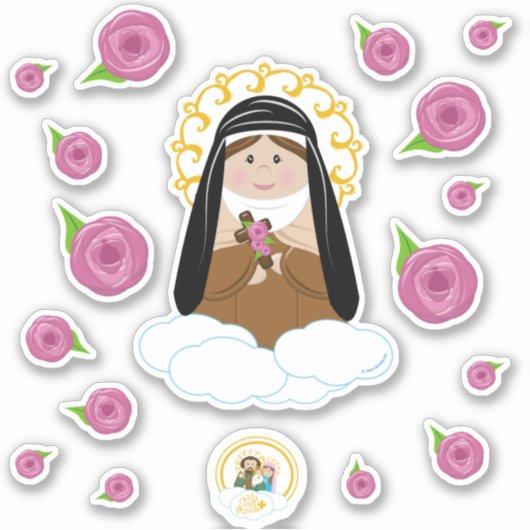 St. Therese Aufkleber (Vorderseite)