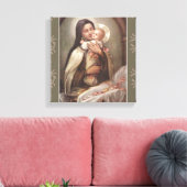 St. Therese Baby Jesus Manger Pink Roses Leinwanddruck (Insitu (Wohnzimmer))