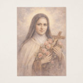 St. Therese Catholic Funeral Memorial Holy Card - (Vorderseite)