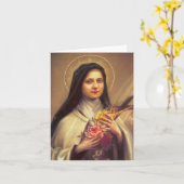 St. Therese Catholic Religious Nun Carmelite Karte (Gelbe Blume)