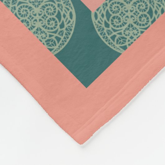 St. Therese das kleine Blumen-Rosa-Rosen-Kruzifix Fleecedecke (Ecke)