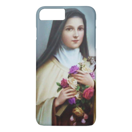 St. Therese das kleine Blumen-Rosen-Kruzifix Case-Mate iPhone Hülle (Rückseite)