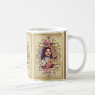 St. Therese das kleine Blumen-Rosen-Kruzifix Kaffeetasse