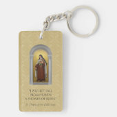 St. Therese der Kinderjesus-Malerei Schlüsselanhänger (Rückseite)