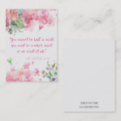 St. Therese der Lisieux Zitat-Rosen-heiligen Karte (Vorne/Hinten)