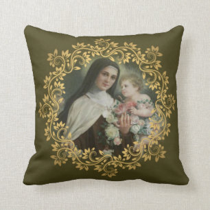 St. Therese des Kindes Jesus wenig Blume Kissen
