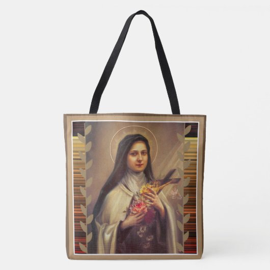 St. Therese des Kindes Jesus wenig Blume Tasche (Vorderseite)