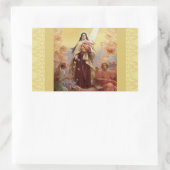 St. Therese, die Kleine Blume Angels Rechteckiger Aufkleber (Tasche)