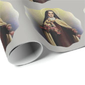 St. Therese die kleine Blume dekorativ Geschenkpapier (Rolleneckpunkt)