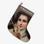 St. Therese die kleine Blume Großer Weihnachtsstrumpf (Vorderansicht (hängend))