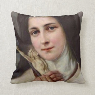 St. Therese die kleine Blume Kruzifix Kissen