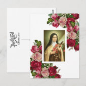 St. Therese die kleine Blume Rosenrosen Postkarte (Vorne/Hinten)