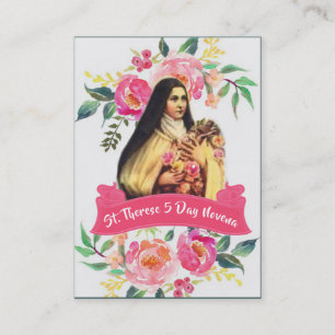 St. Therese die kleine Blumenvotivkarten Visitenkarte