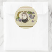 St. Therese die kleinen Blume Violets Runder Aufkleber (Tasche)