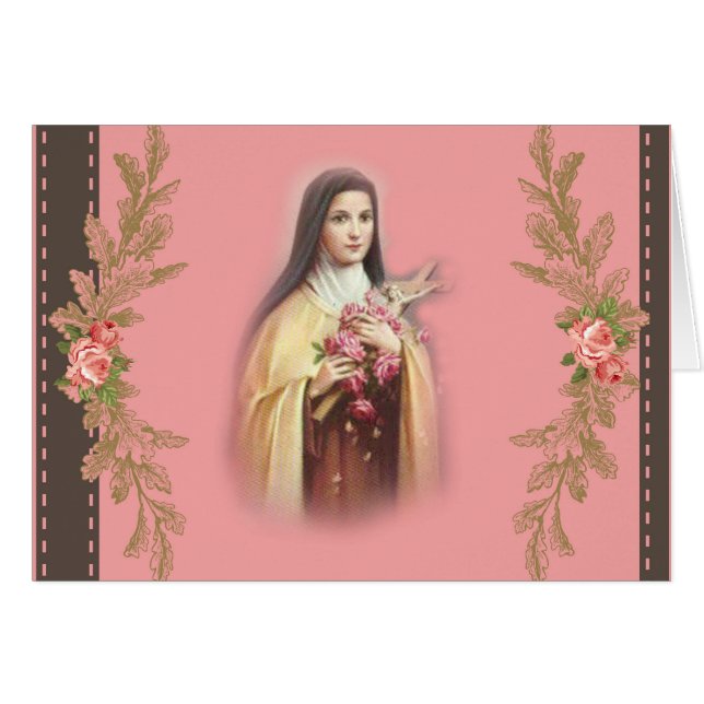 St. Therese die kleinen Blumen-Rosa-Rosen (Vorderseite (Horizontal))