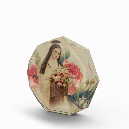 St. Therese die kleinen Blumen-Rosa-Rosen Fotoblock (Rechts)