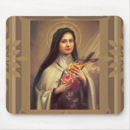 St. Therese die kleinen Blumen-Rosen u. das Mousepad
