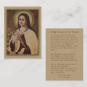 St. Therese die kleinen Blumenovena-Karten Visitenkarte (Vorne/Hinten)