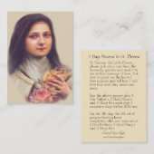 St. Therese die kleiner Blumenovena-heiligen Visitenkarte (Vorne/Hinten)