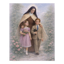 St. Therese führt Kinder Rosen Katholisch