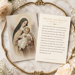 St. Therese-Gebet für Priester Katholische Heilige Visitenkarte