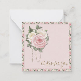 St. Therese Gebet Vintag Religious Pink Roses Mitteilungskarte