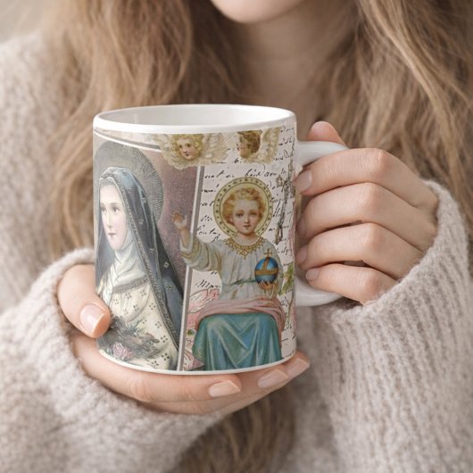 St. Therese Gedicht Vintag katholische Rosenkollag Kaffeetasse